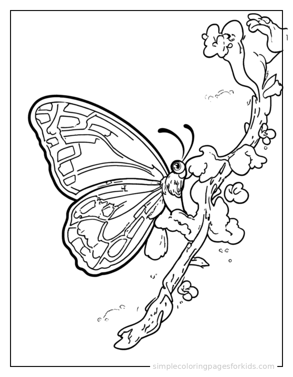 Printable spring coloring page for kids