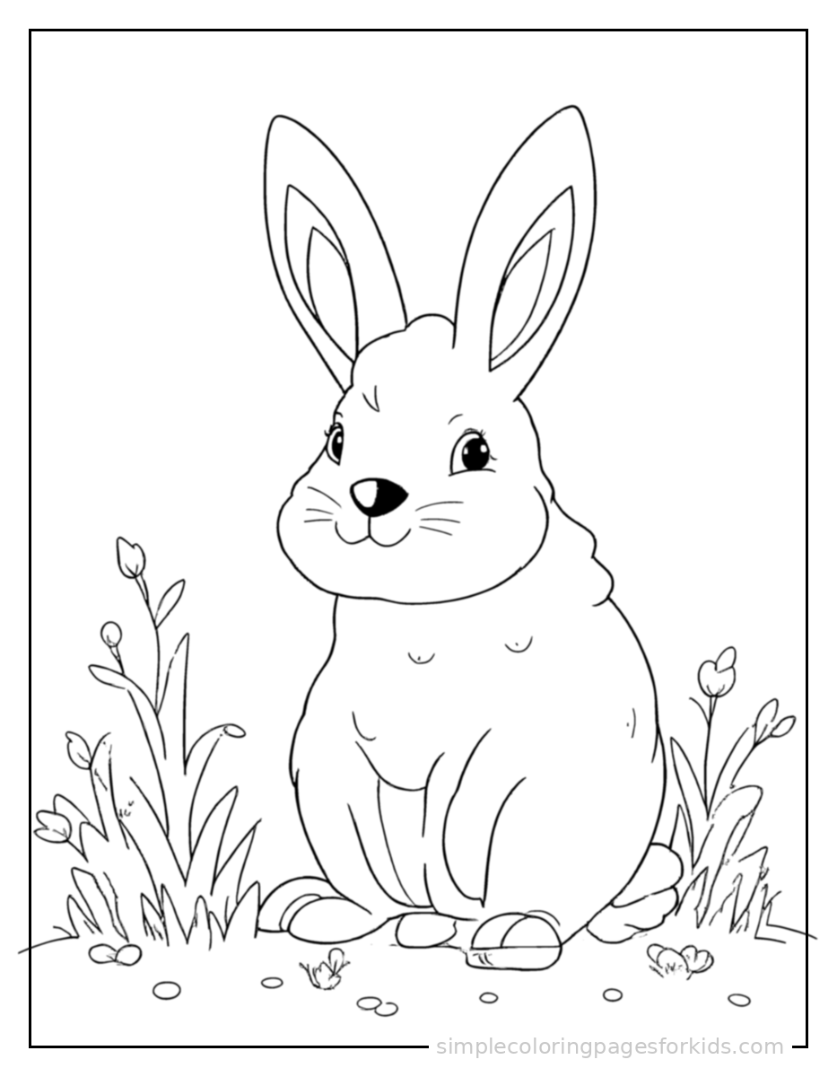 Printable spring coloring page for kids