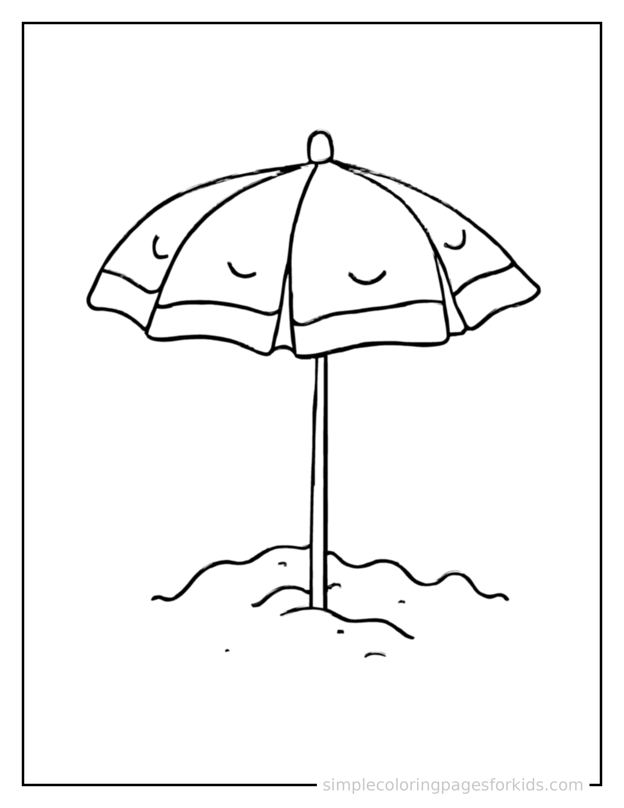Printable summer coloring page for kids