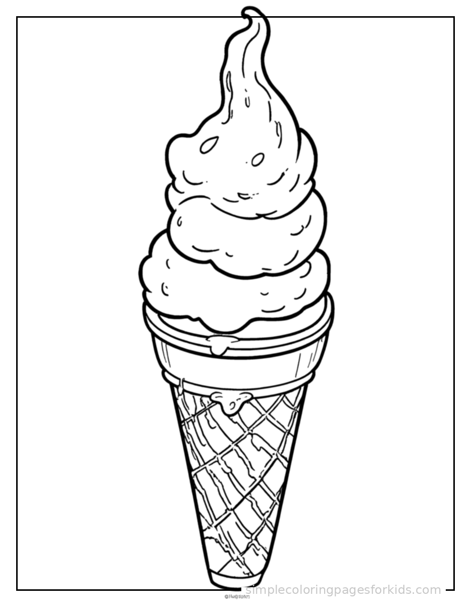 Printable summer coloring page for kids