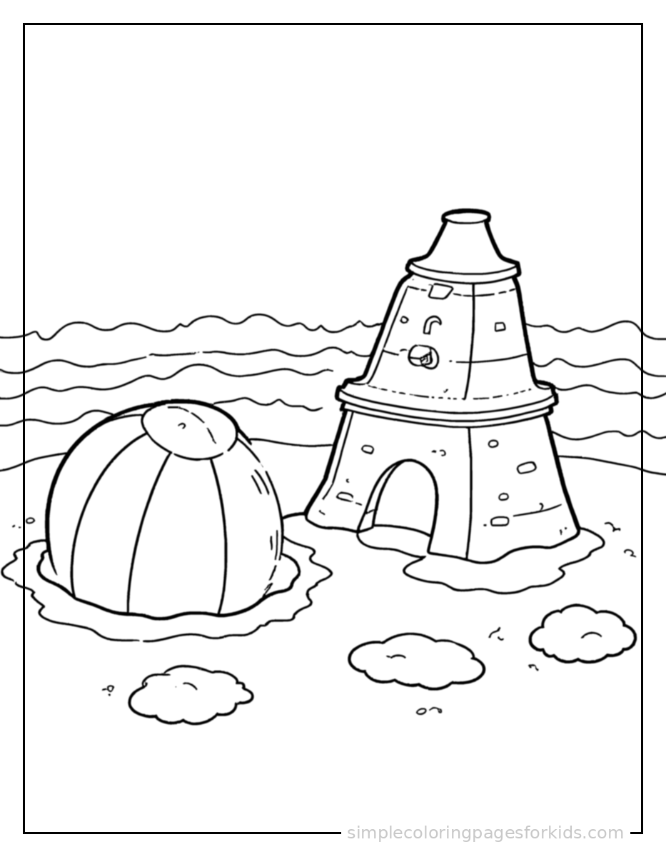 Printable summer coloring page for kids