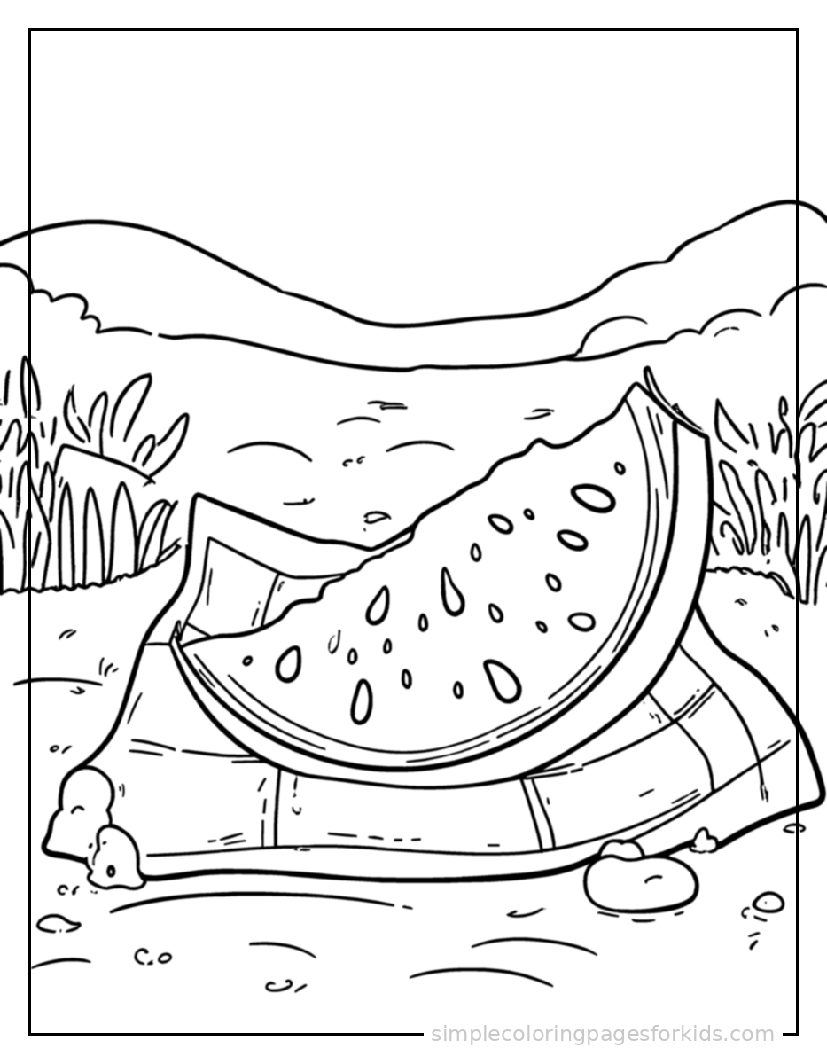 Printable summer coloring page for kids