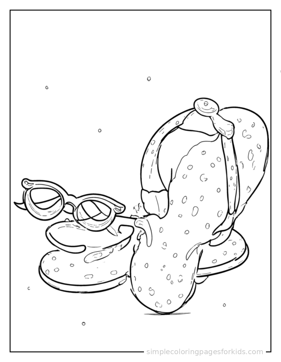 Printable summer coloring page for kids