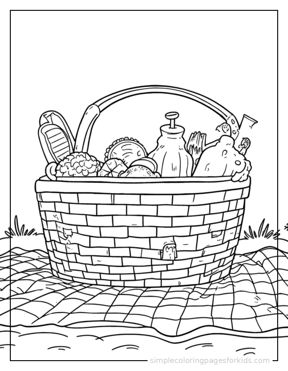 Printable summer coloring page for kids