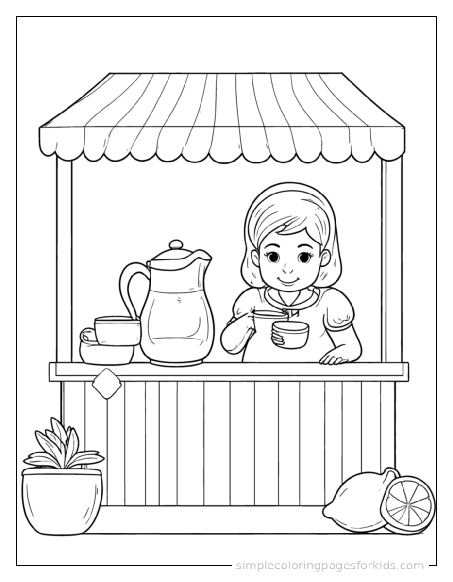 Printable summer coloring page for kids