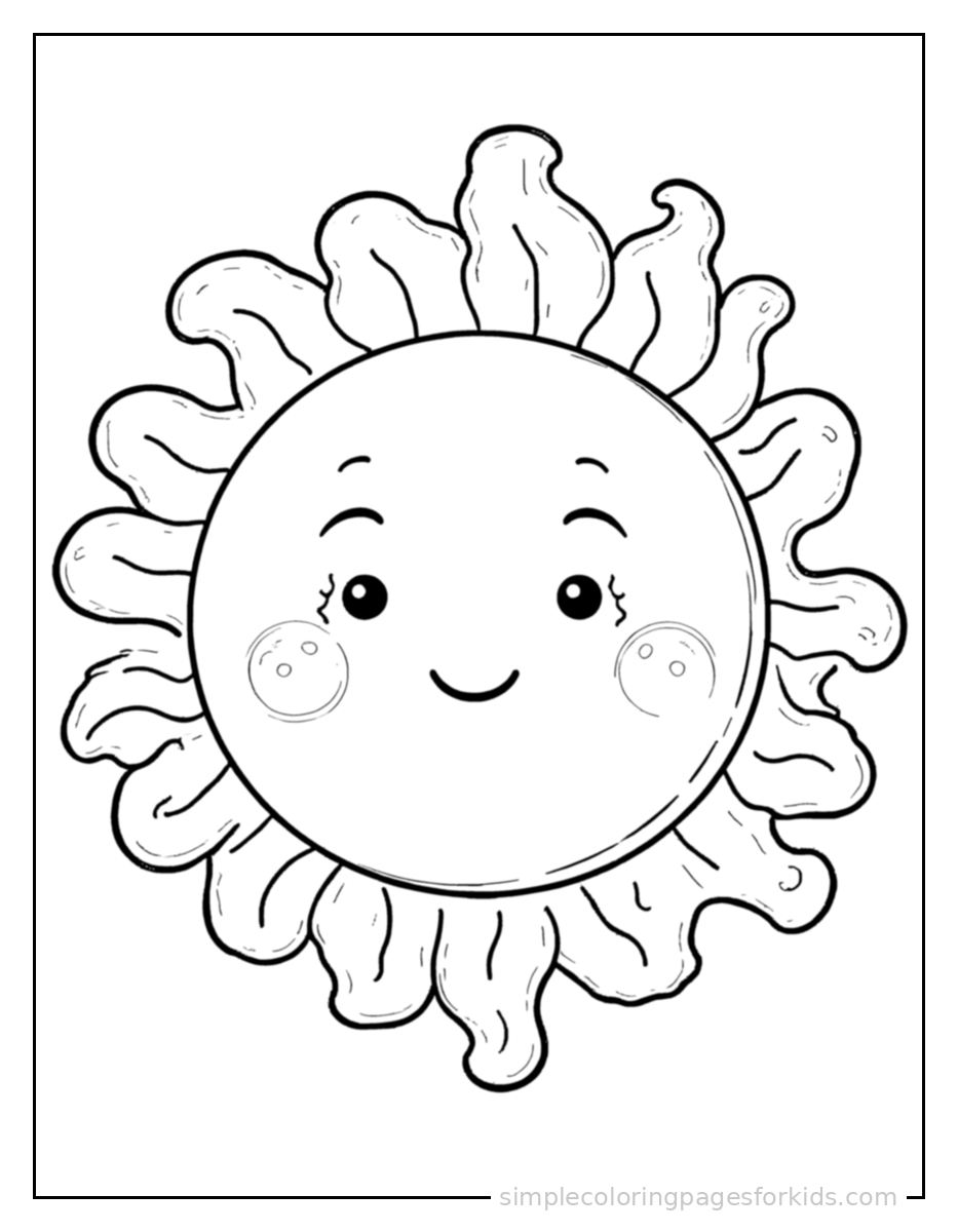 Sun & Clouds Coloring Pages