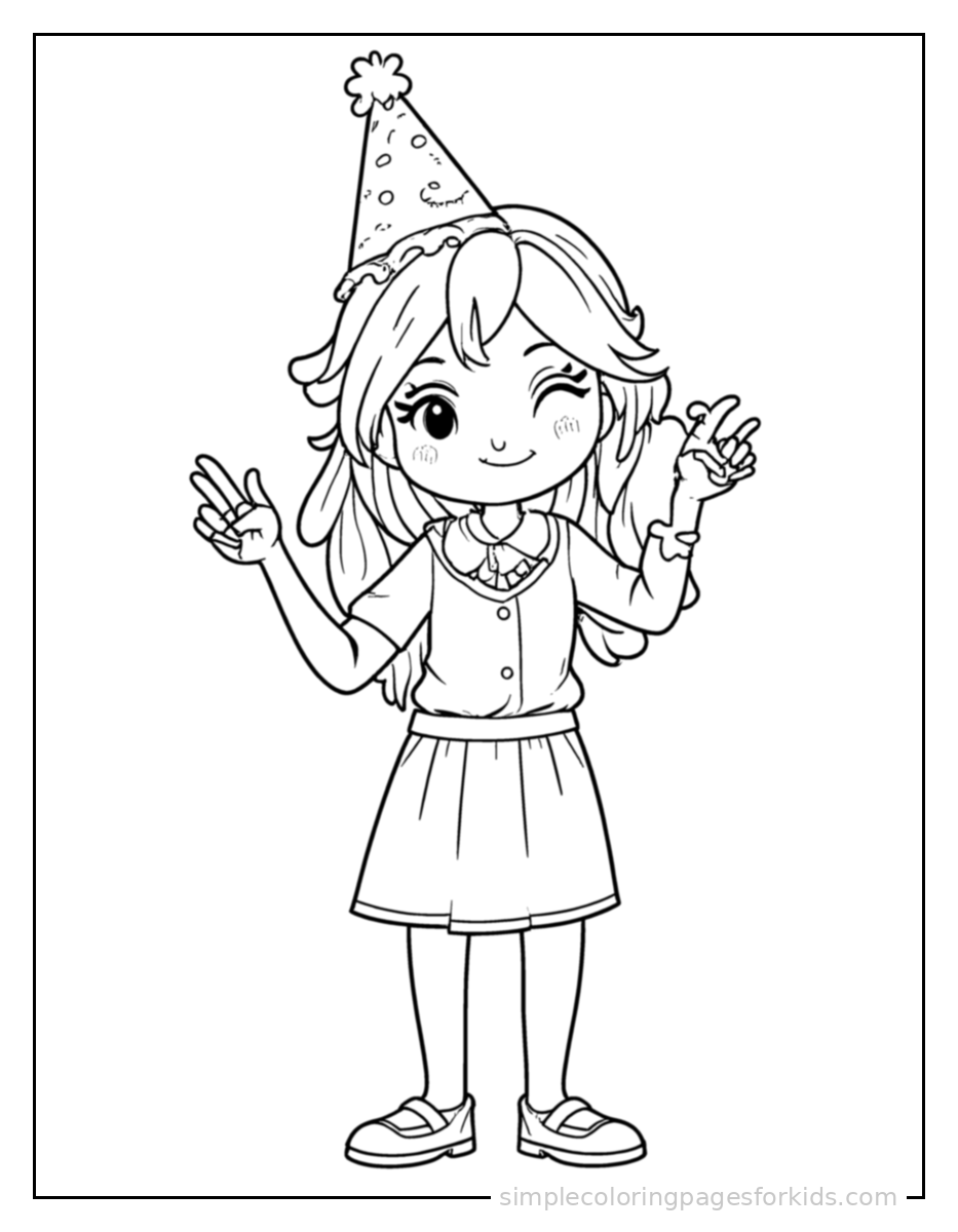 Printable teacher coloring page for kids