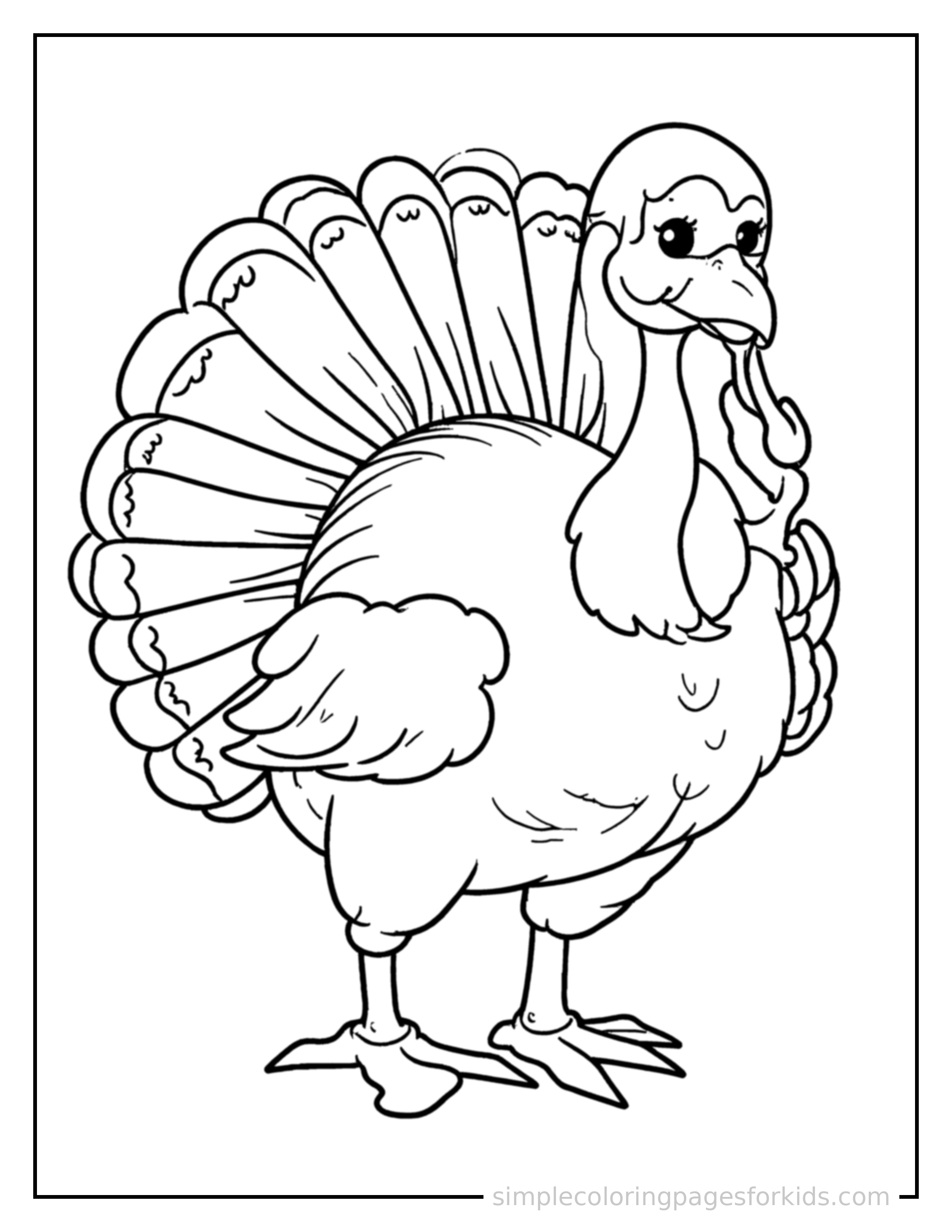 Printable thanksgiving coloring page for kids