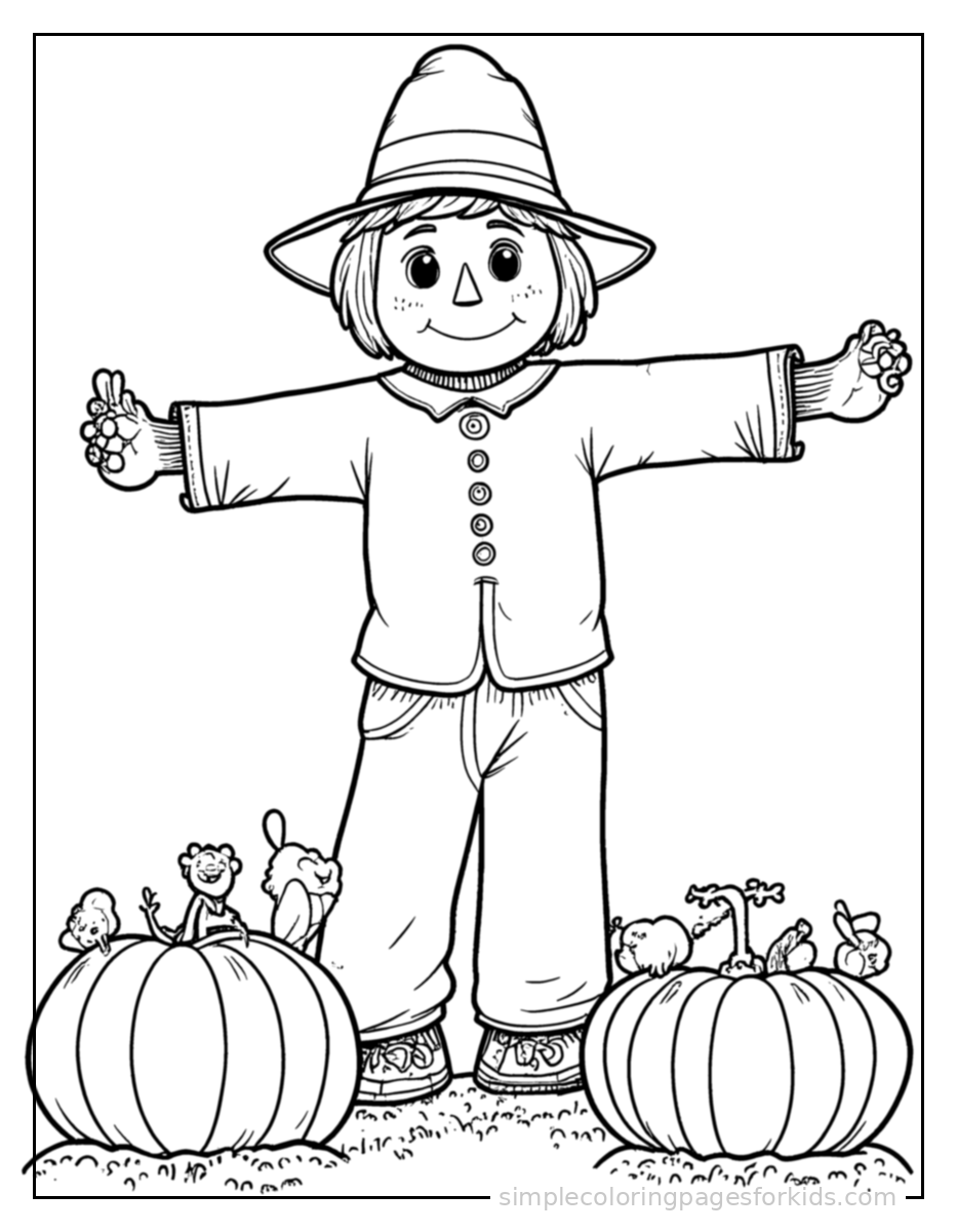 Printable thanksgiving coloring page for kids