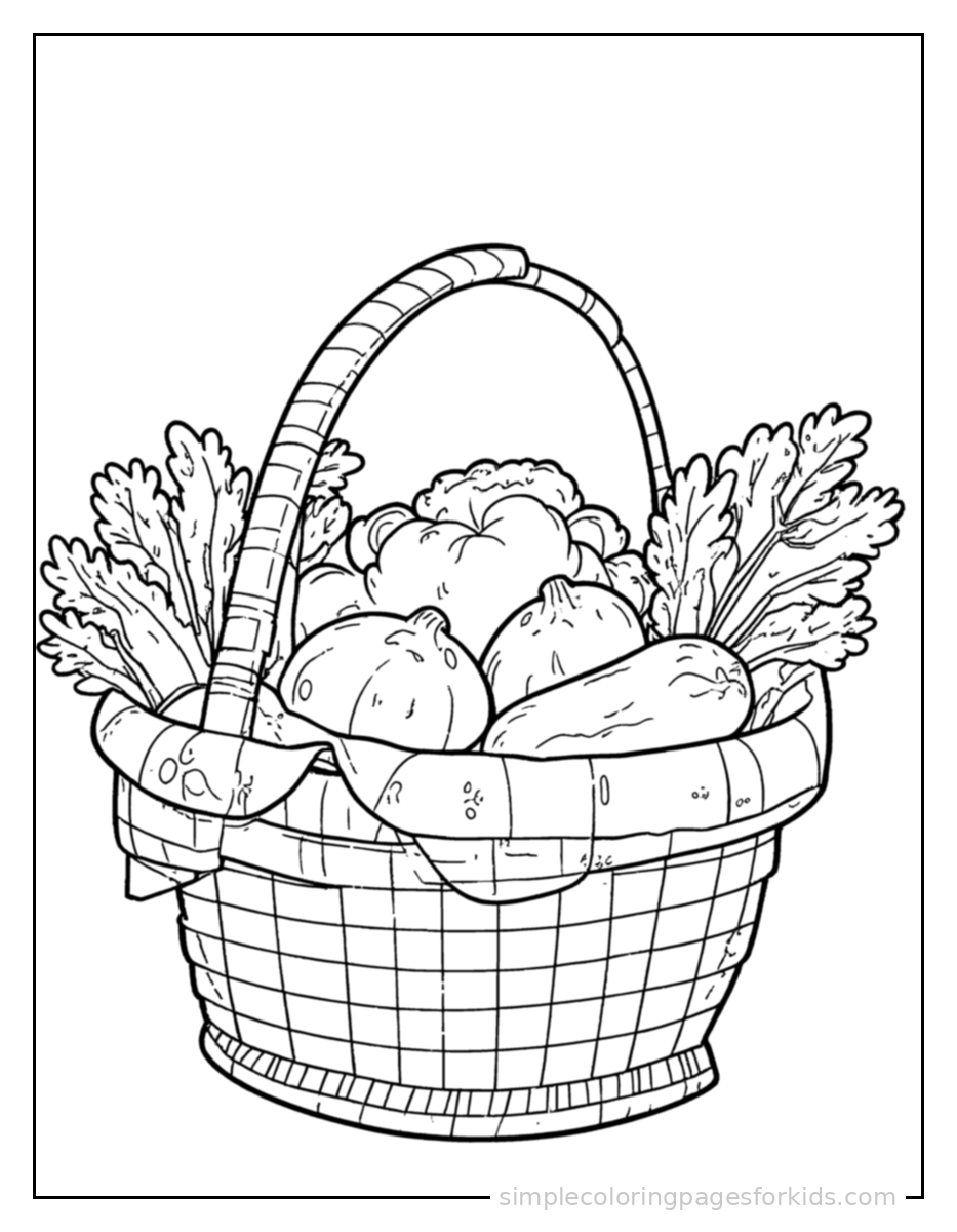 Printable thanksgiving coloring page for kids