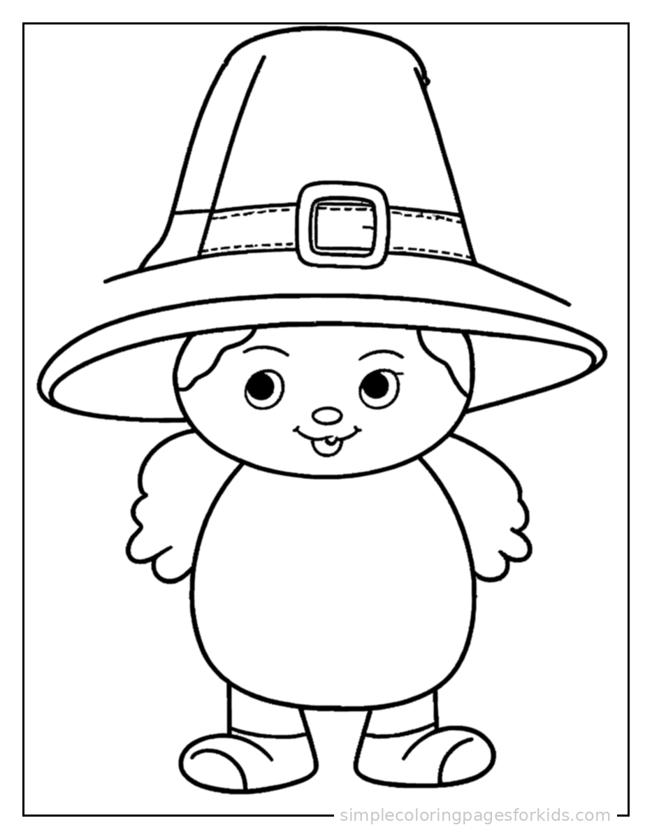 Printable thanksgiving coloring page for kids