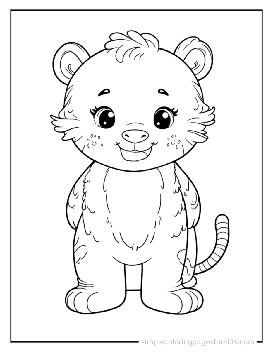 Proud Tiger Coloring Page