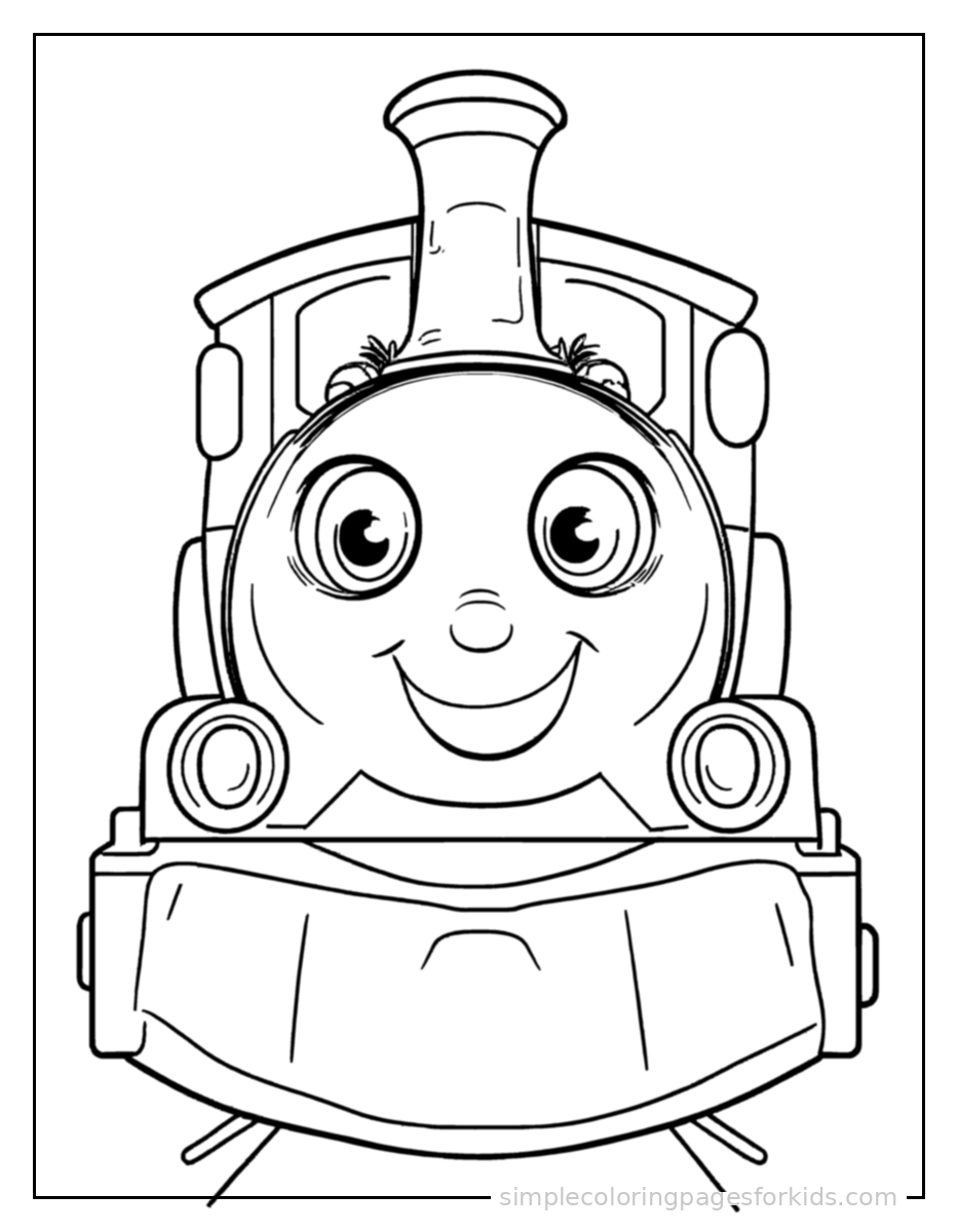 Printable train coloring page for kids