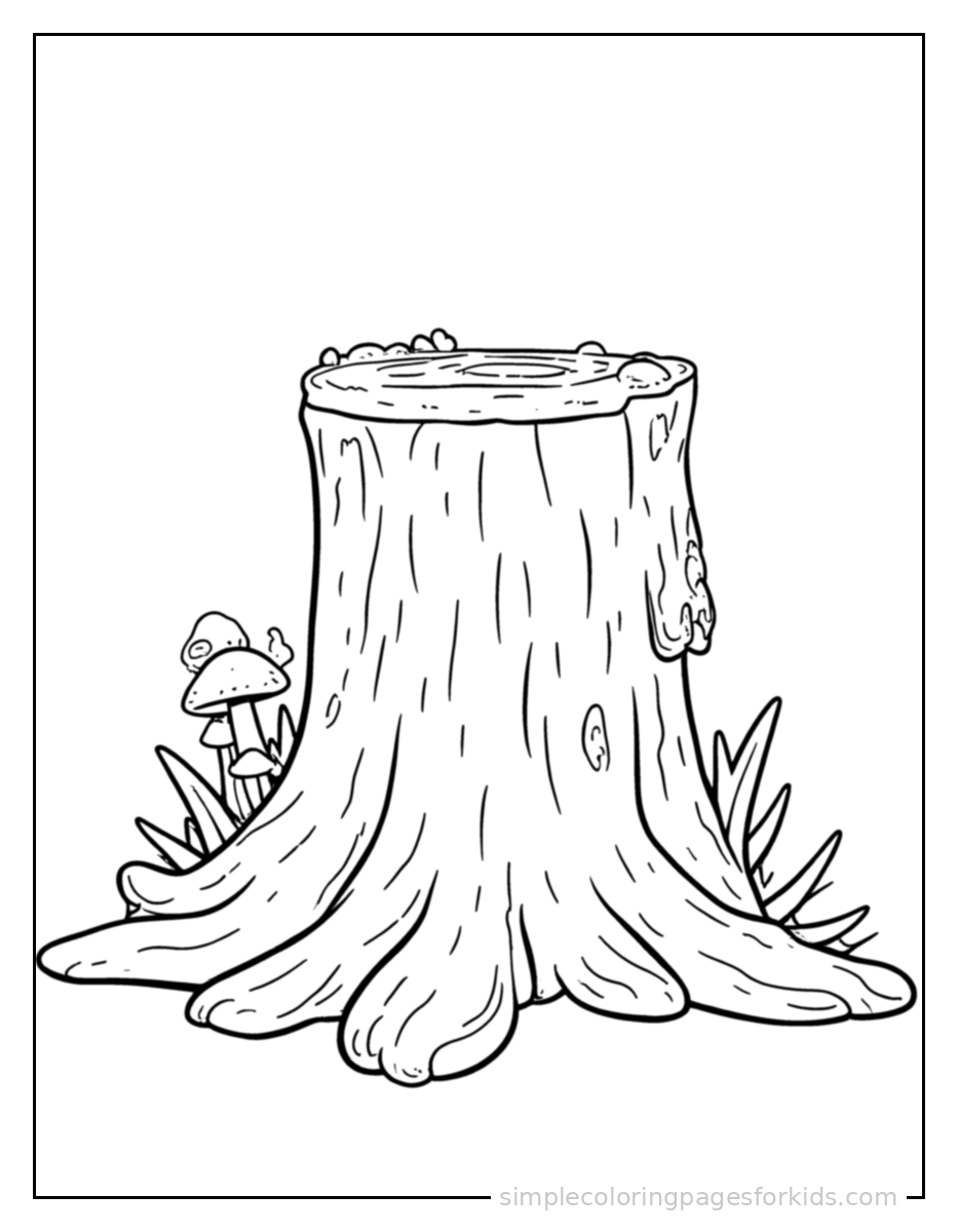 Printable trees coloring page for kids