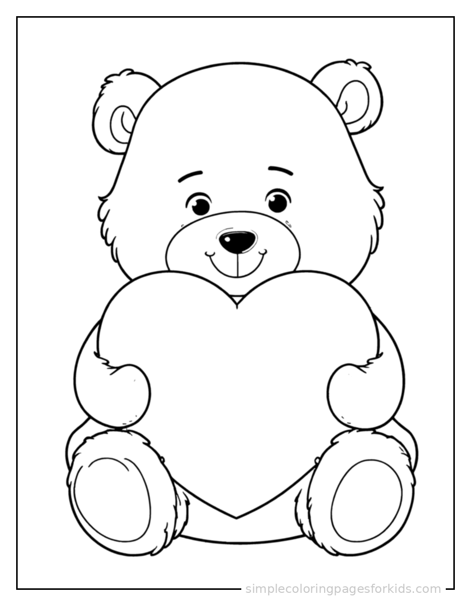 Printable valentine's day coloring page for kids