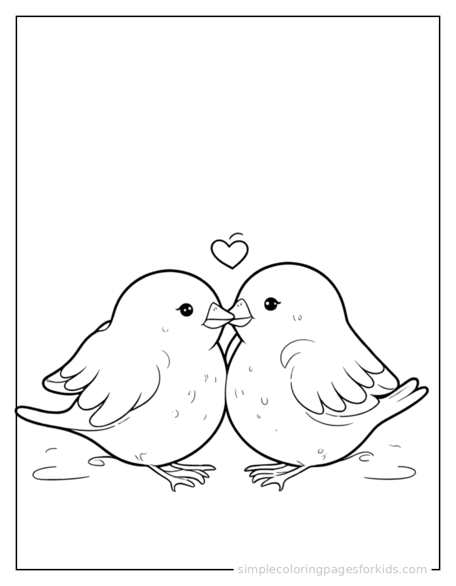 Printable valentine's day coloring page for kids