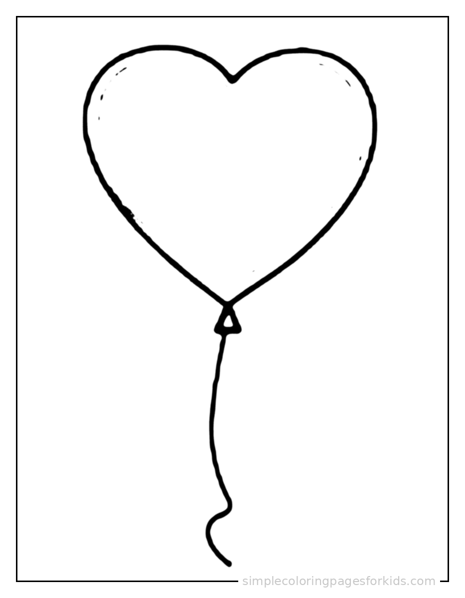 Printable valentine's day coloring page for kids