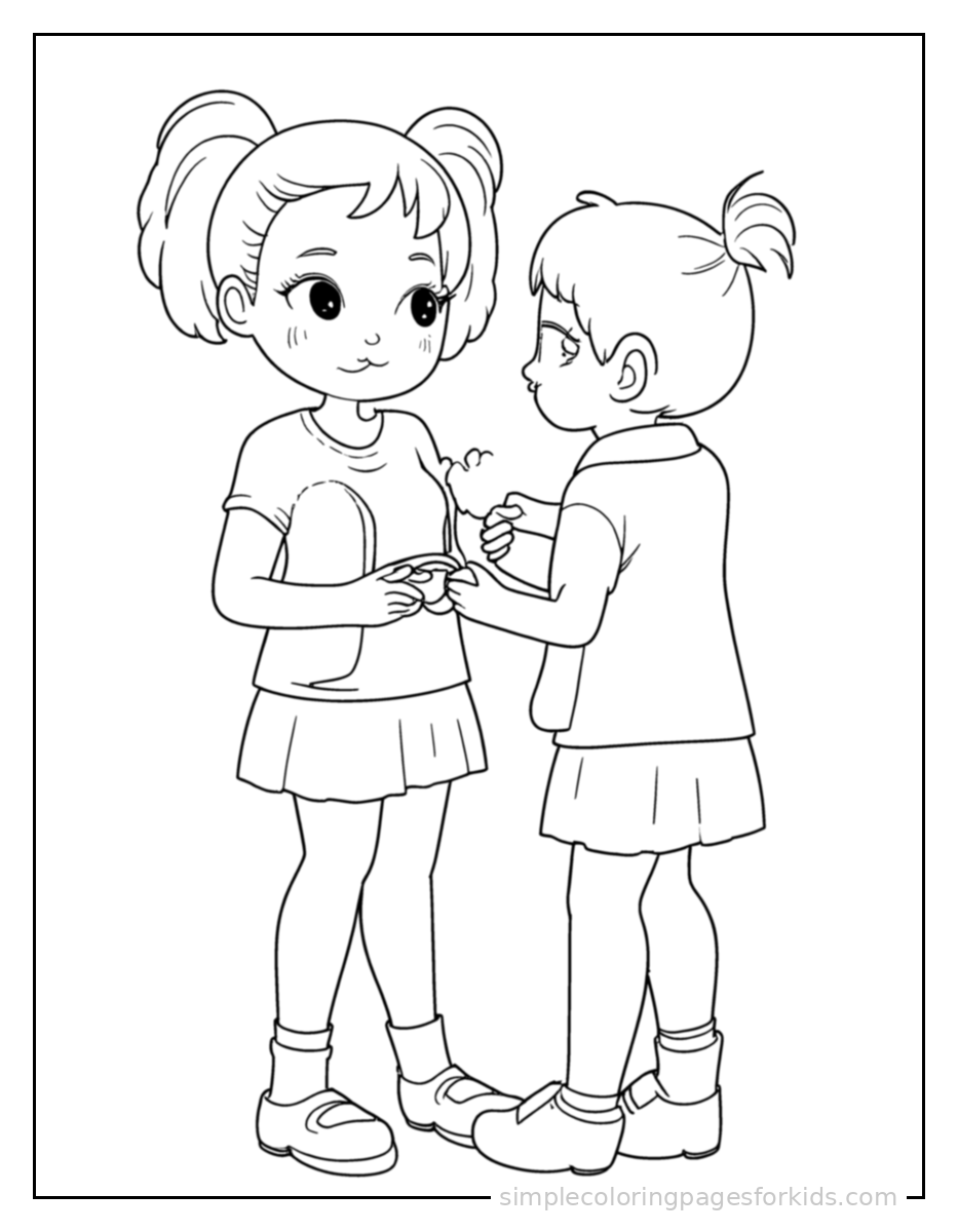 Printable valentine's day coloring page for kids