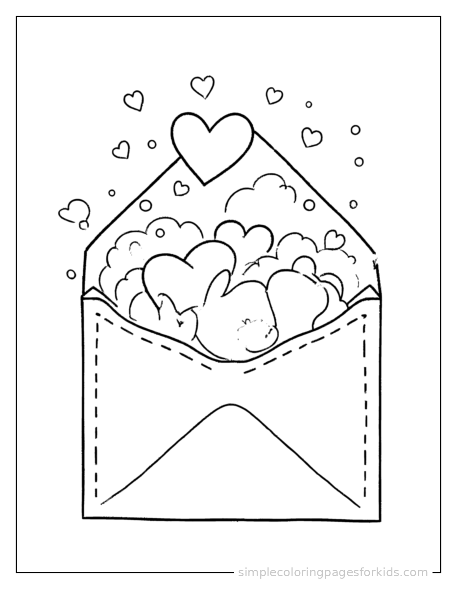 Printable valentine's day coloring page for kids