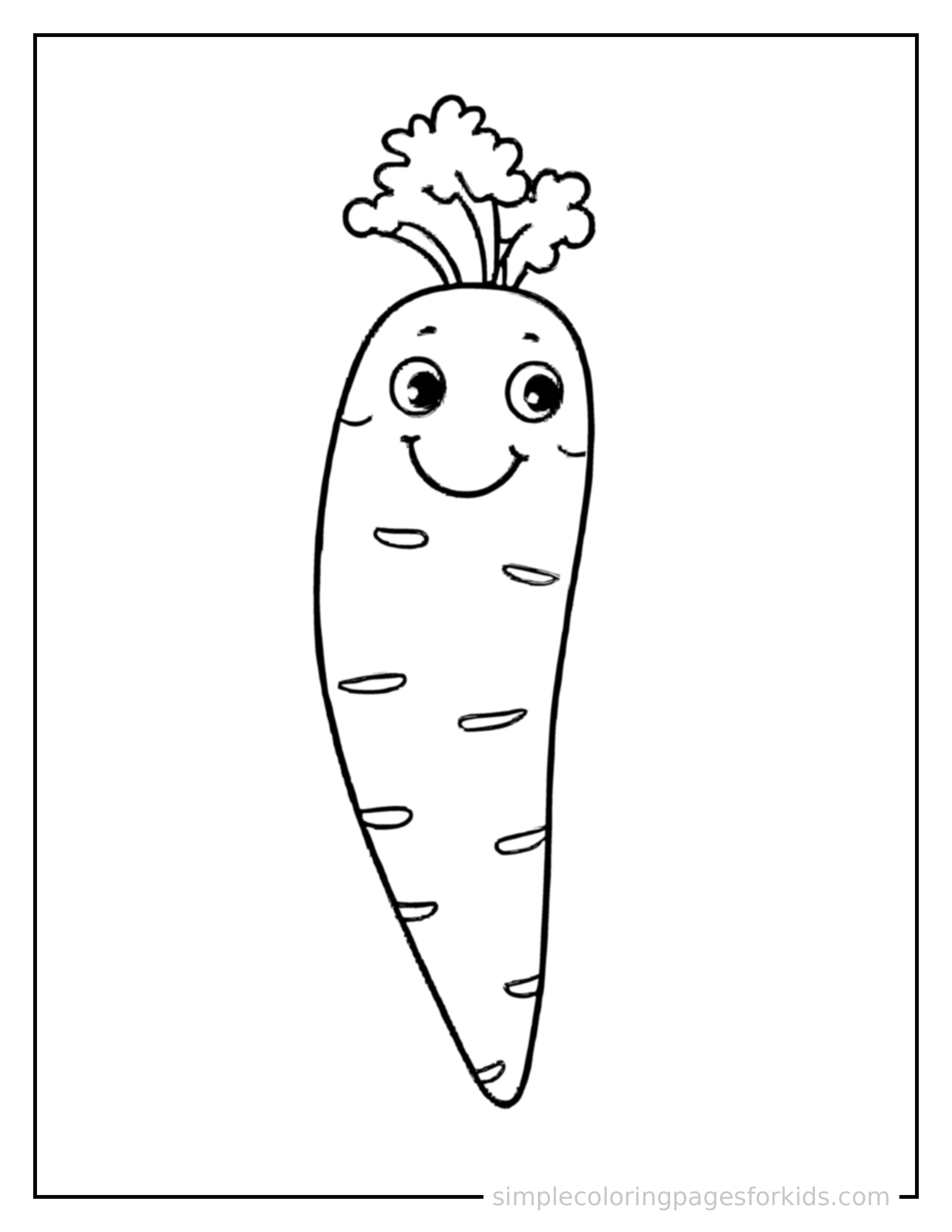 Printable vegetables coloring page for kids