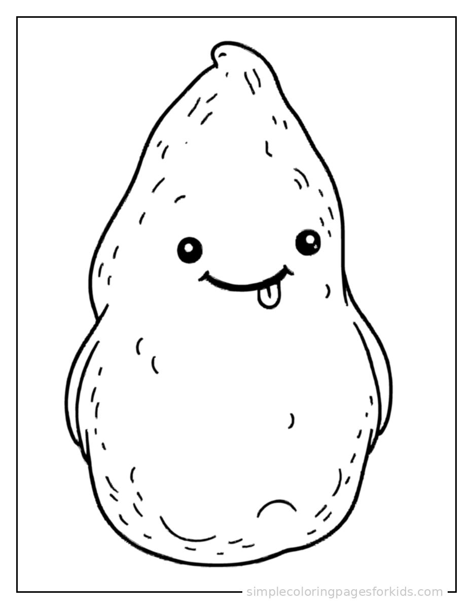 Printable vegetables coloring page for kids