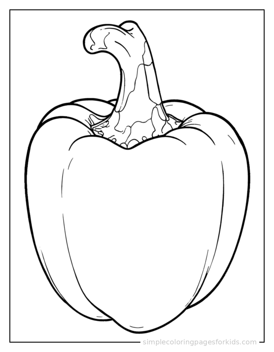 Printable vegetables coloring page for kids