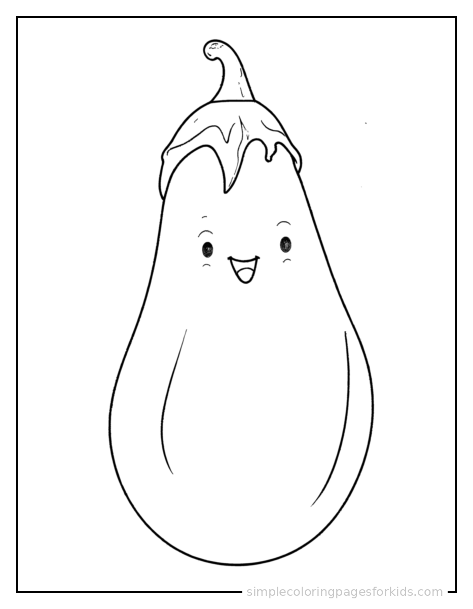 Printable vegetables coloring page for kids