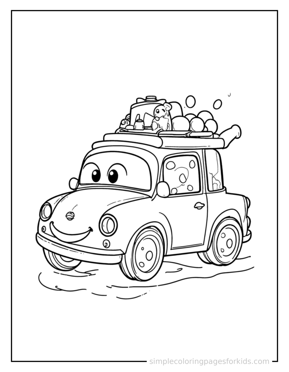 Running (5) Race Car Coloring Page