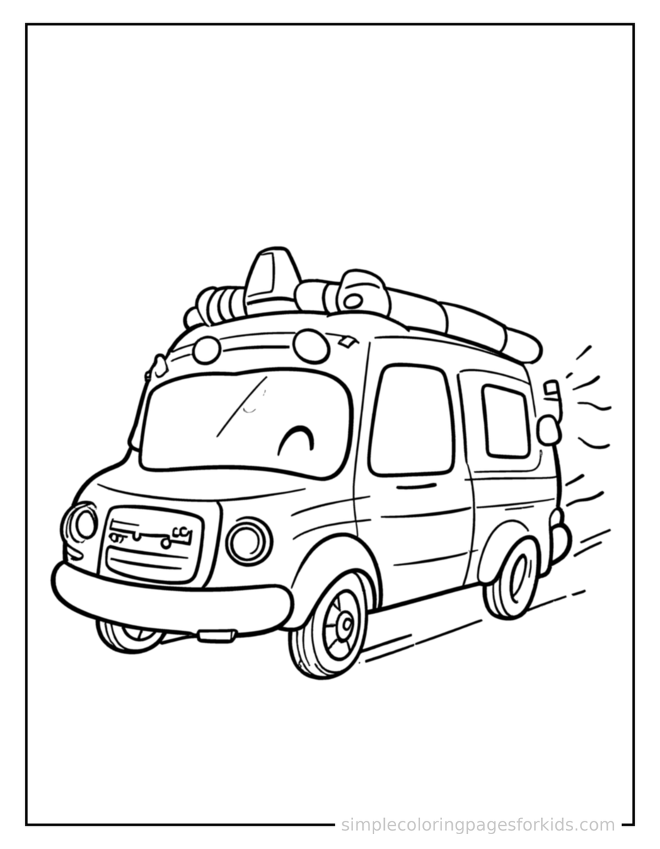 Ambulance Coloring Pages