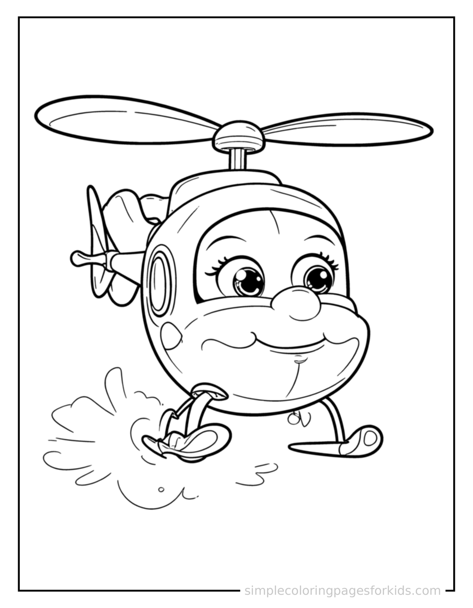 Helicopter Coloring Pages