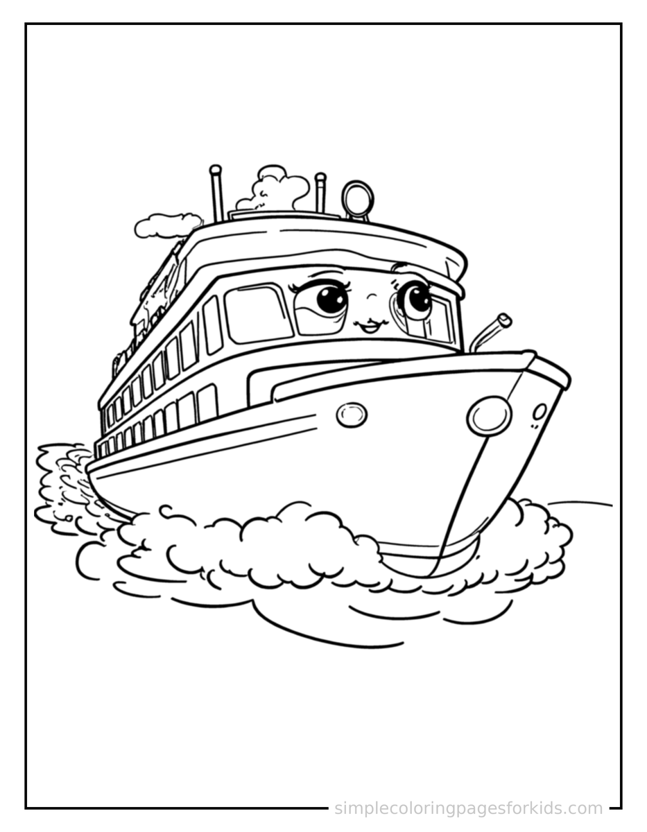 Cruise Ship Coloring Pages