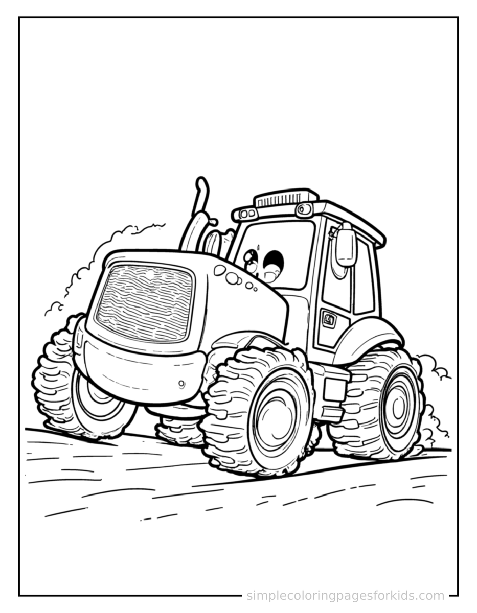 Excavator Coloring Pages