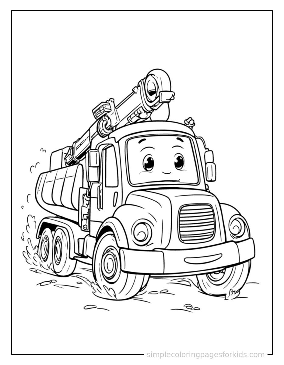 Crane Truck Coloring Pages
