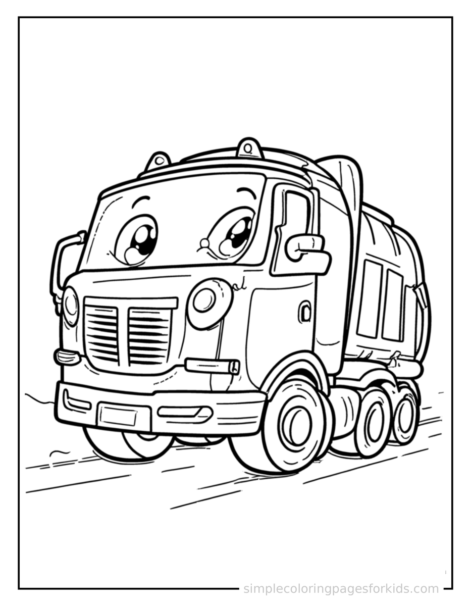 Garbage Truck Coloring Pages