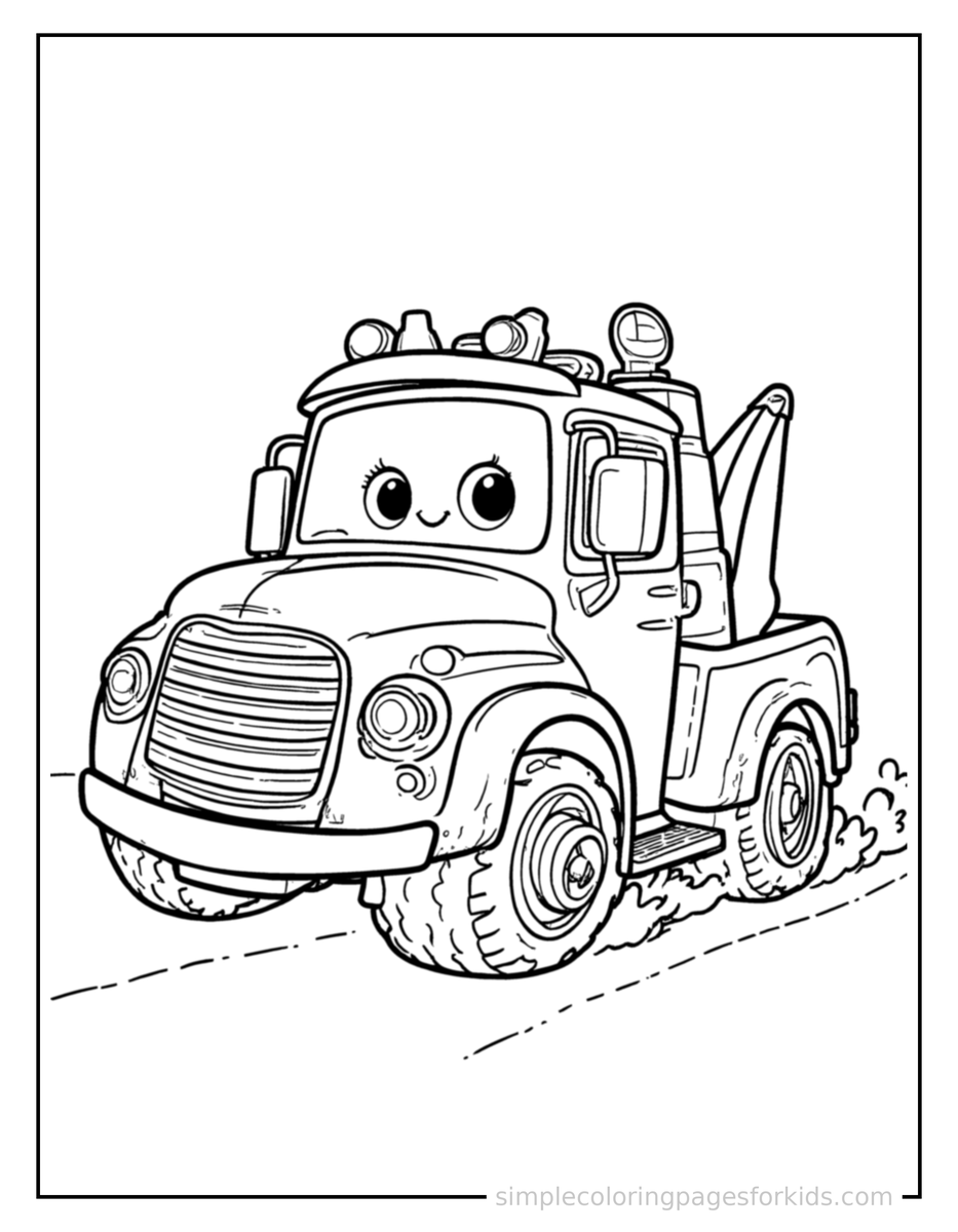 Tow Truck Coloring Pages