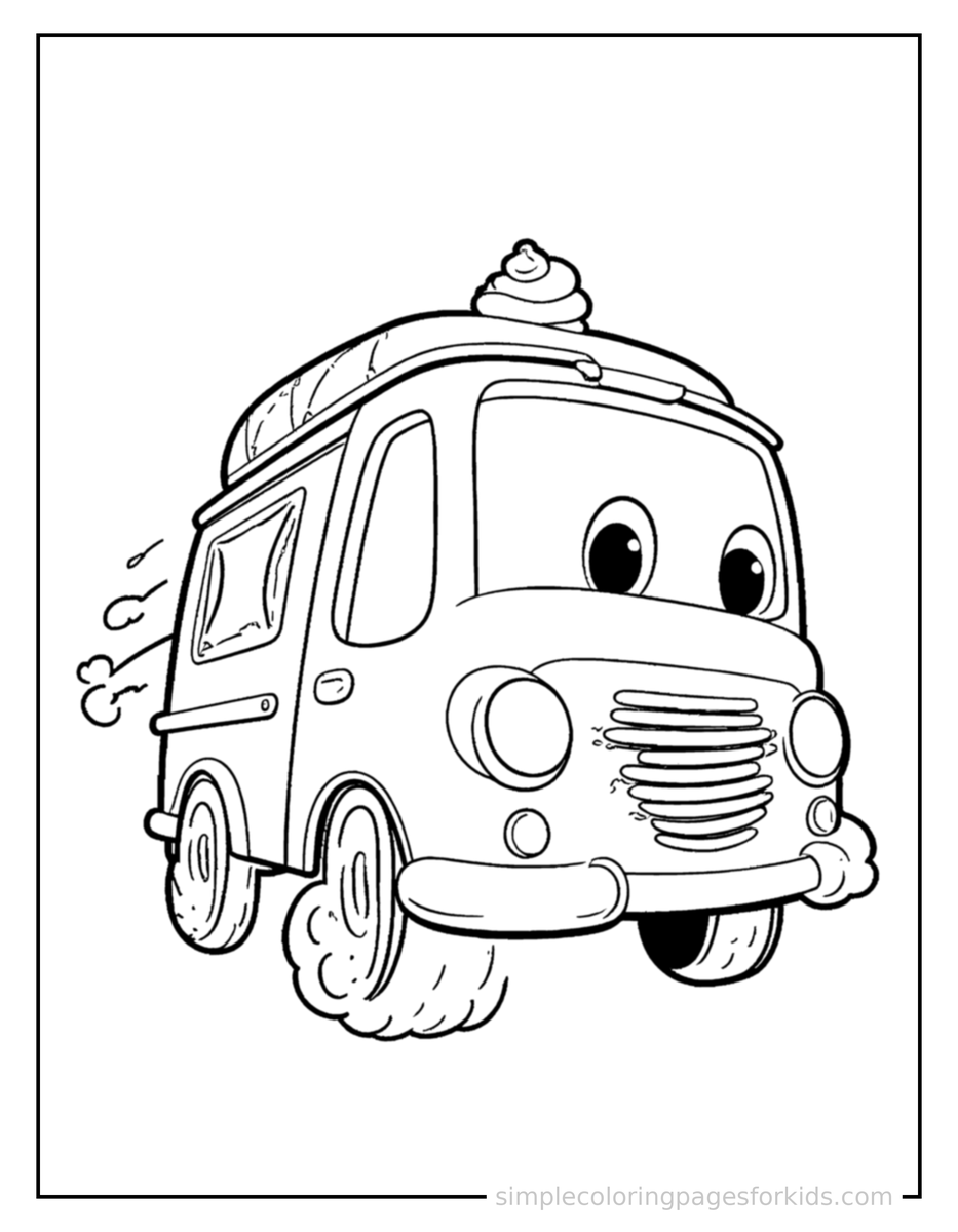 Ice Cream Truck Coloring Pages