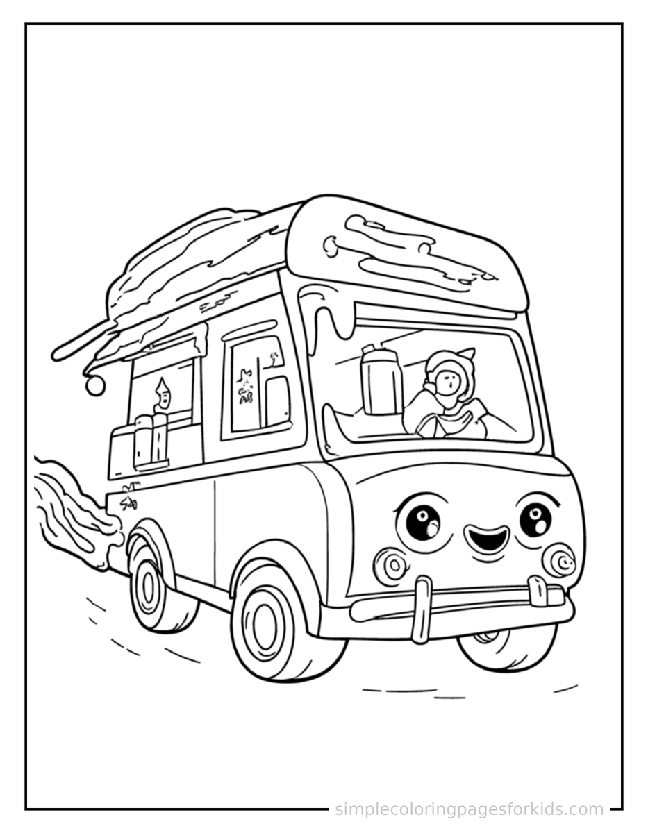 Food Truck Coloring Pages