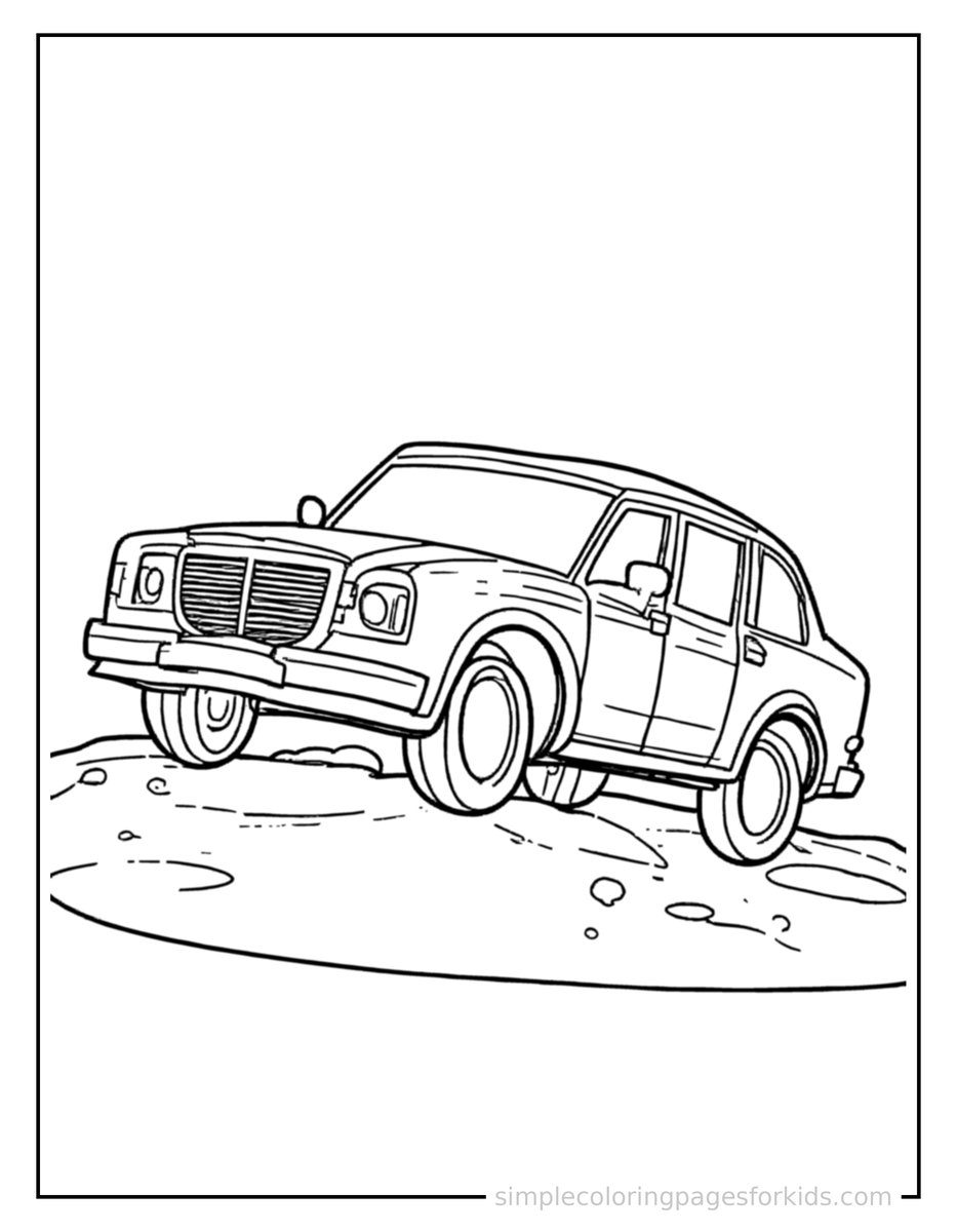 Bouncing Limousine Coloring Page