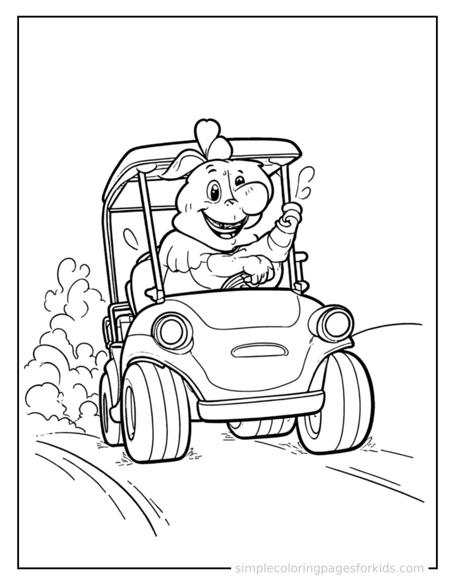 Golf Cart Coloring Pages