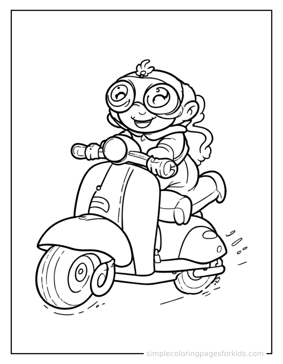 Scooter Coloring Pages