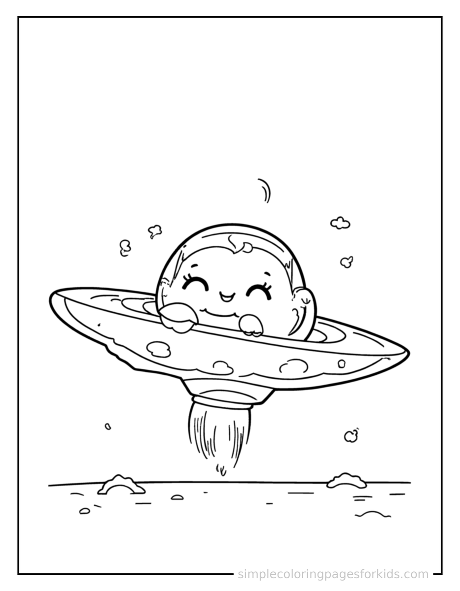 Resting Ufo Coloring Page