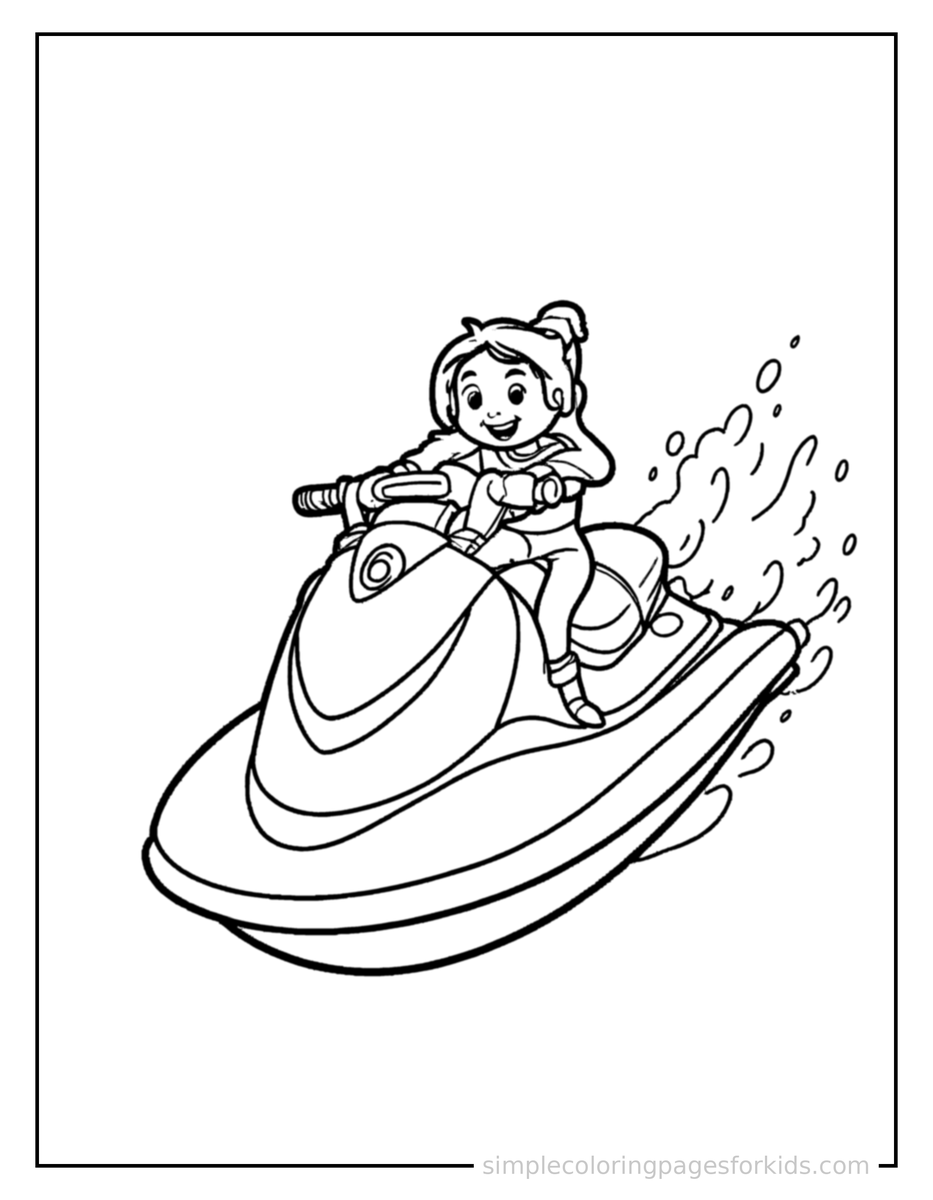 Jet Ski Coloring Pages