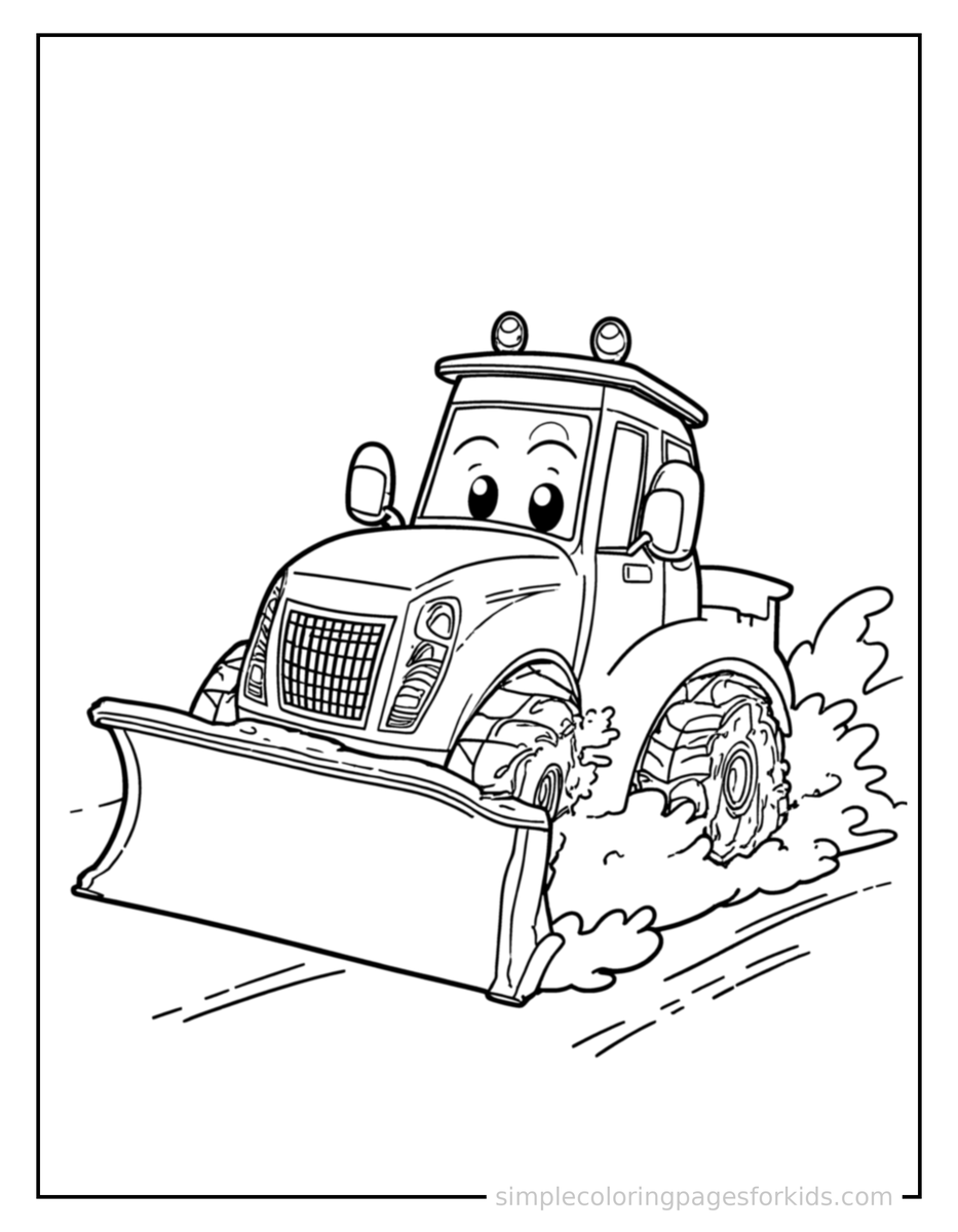 Snowplow Coloring Pages