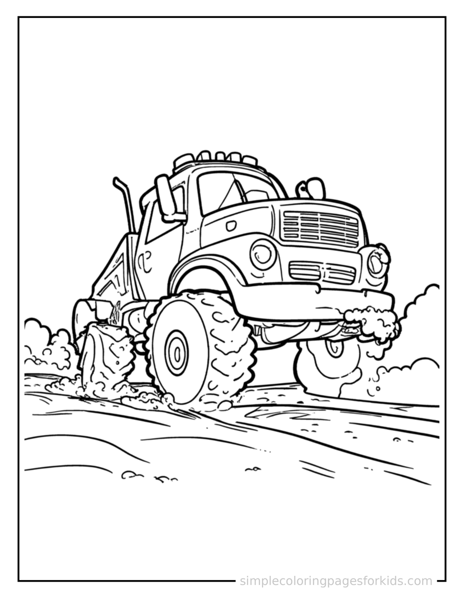 Bouncing Snowplow Coloring Page