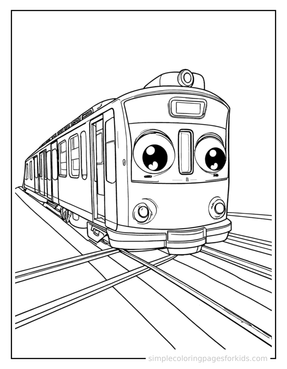 Subway Train Coloring Pages