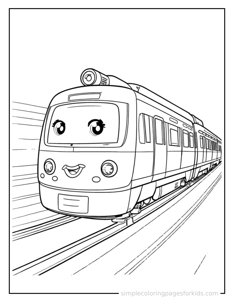 Monorail Train Coloring Pages