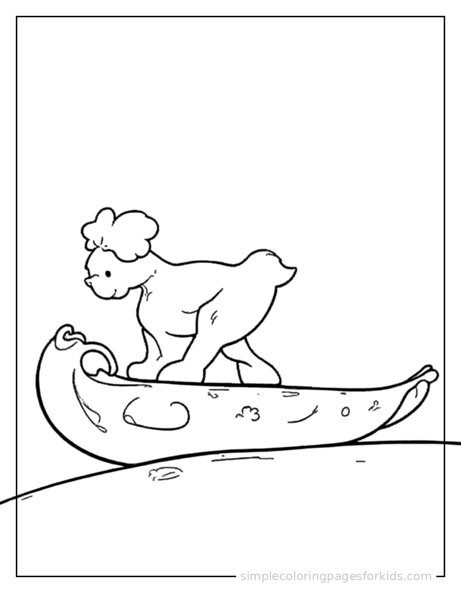 Printable winter coloring page for kids