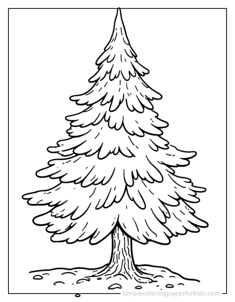 Printable winter coloring page for kids