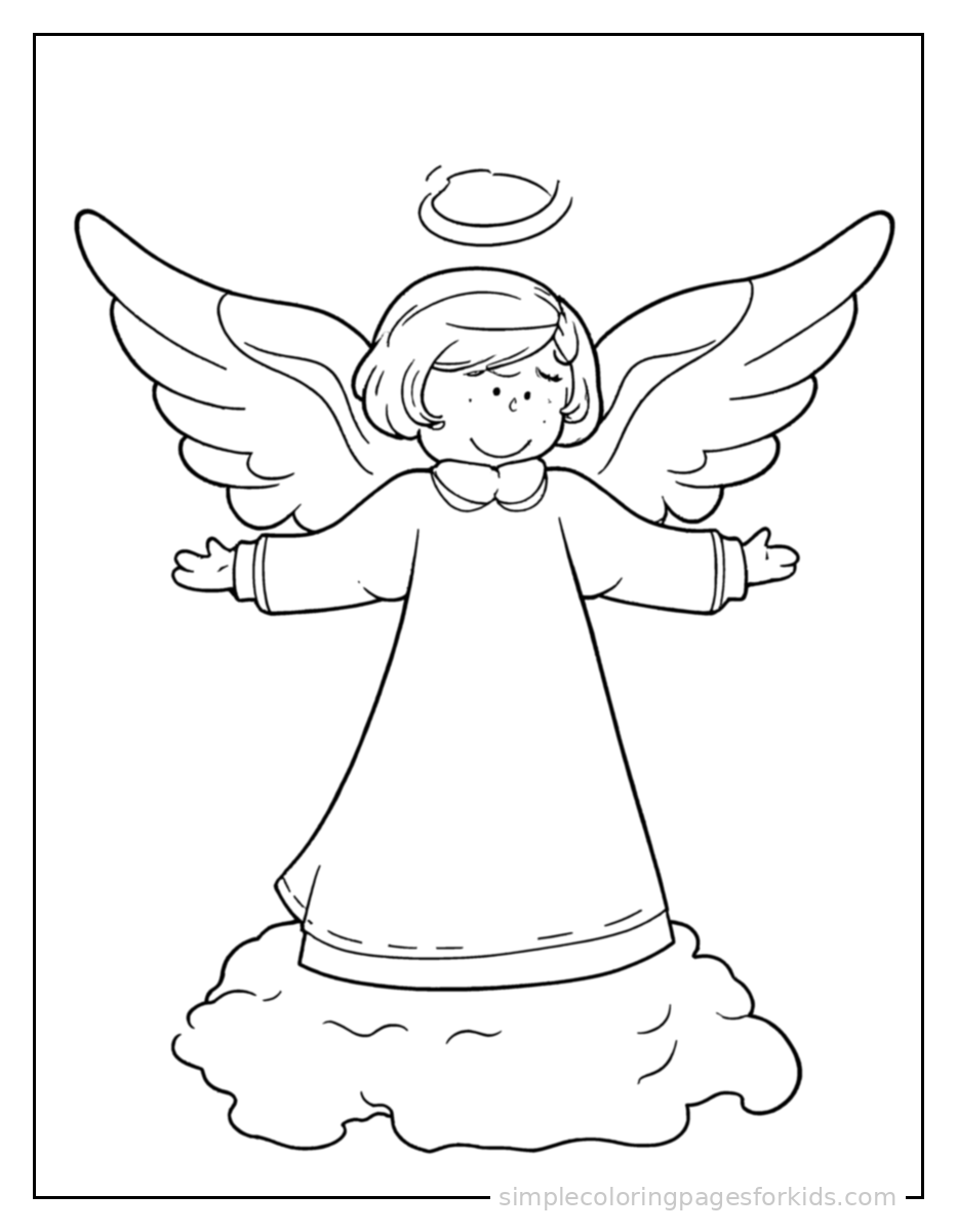 Printable winter coloring page for kids